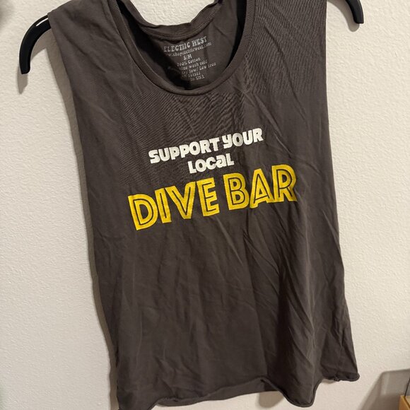 "Support Your Local Dive Bar" Muscle Tank by Electric West - Picture 2 of 4